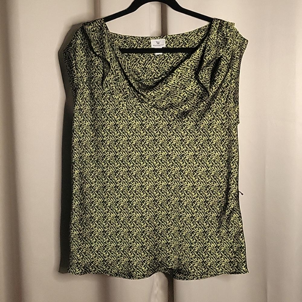 Worthington Tank Top Olive Green and Black